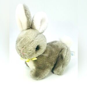 Lemonwood Asia Bunny Rabbit Plush Gray Brown Small 5” Easter Stuffed Animal VTG